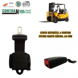 Kit de Cinto de Seguran�a Preto 2 pontos retr�til Empilhadeira Trator