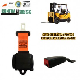 Kit de Cinto de Seguran�a Laranja 2 pontos retr�til Empilhadeira Trator