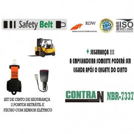 Cinto de Seguran�a Laranja Retr�til 2P com Sensor El�trico Normal Aberto Empilhadeira Trator