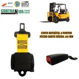 Kit de Cinto de Seguran�a Amarelo 2 pontos retr�til Empilhadeira Trator